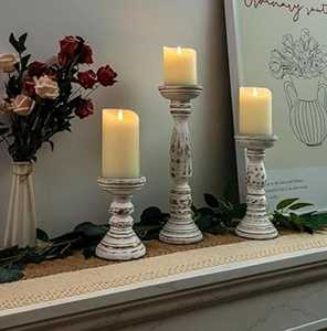 Juego de madera de 3 portavelas Piscis Soporte decorativo hecho a mano para soporte de vela Mejor fabricación en precio al por mayor - Product Image 4