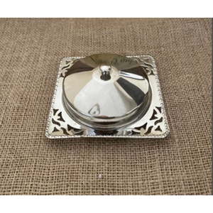 Recipiente de mantequilla de mesa decorativo para el hogar hecho con platos de acero inoxidable para servir a buen precio - Product Image 4