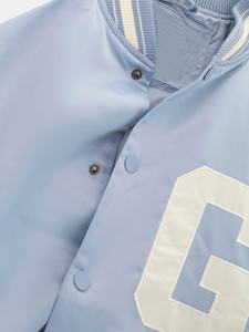 Chaqueta Universitaria de Satén para Hombre con Mangas en Contraste, Chaqueta Bomber Bordada en Algodón Personalizada, Talla XL para Equipo Universitario - Product Image 6