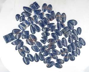 Natural Sodalite Pairs Blue Oval Cut Cabochon Gemstone Jewelry-High Quality Third Party Certified for Necklace Making - Product Image 1