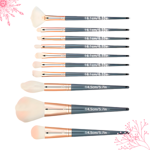 Set Professionale di 10 Pennelli per Trucco Viso, Inclusi Pennelli per Occhi e Labbra, con Custodia in PU, 13 Pezzi, Setole Sintetiche Morbide e Resistenti - Product Image 4