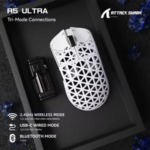 Chuột chơi game không dây Attack Shark R5 Ultra Carbon Fiber 8k PAW3950MAX, siêu nhẹ 39g, 42000DPI, ba chế độ kết nối không dây - Product Image 3
