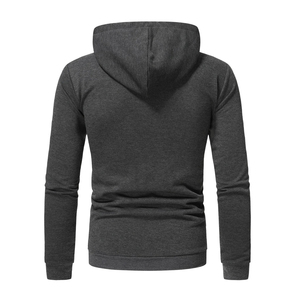 Vente en gros de sweats à capuche avec logo personnalisé pour hommes 100% coton français éponge fermeture éclair cordon de haute qualité brodé OEM vêtements - Product Image 3