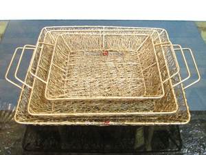 Plateau de service en métal doré au Design moderne, avec poignées dorées, plateau de service pour la décoration d'événements de fête - Product Image 3