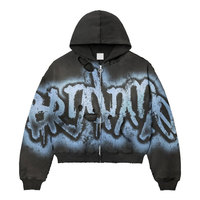 Sweat à capuche pour homme, effet vieilli, broderie perlée, point de chaînette, impression numérique, sérigraphie, 100% coton, personnalisable, écologique