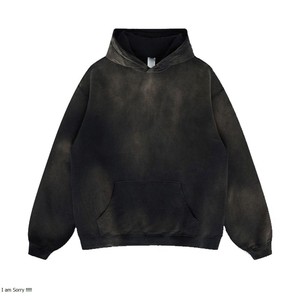 Custom Logo Printed <b>Thick</b> Heavyweight Oversized Hoodie Men 450-600 Gsm Terry Fabric Drop Shoulder Unisex Sweatshirts - Product Image 2