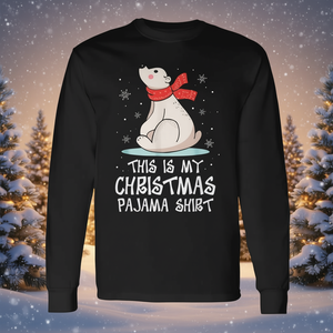 C'est ma chemise de pyjama de Noël, motif ours polaire, pour enfants, manches longues, col rond, impression numérique unisexe - Product Image 2