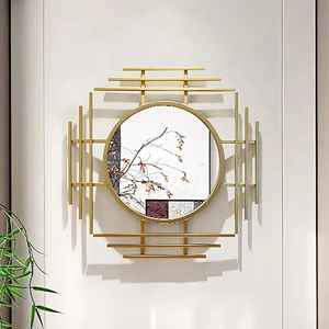 Elegante espejo de pared con marco de hierro, diseño moderno de lujo para dormitorio, sala de estar y decoración Interior del hogar, venta al por mayor - Product Image 4