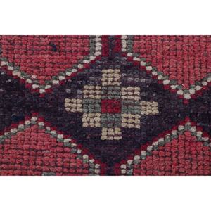 พรมวินเทจตุรกีขนาดเล็ก 2.7x9.5 ฟุต, พรมสีชมพูเฮอร์กี - Product Image 4