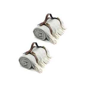 ผ้าห่มขนสัตว์ลายก้างปลางาช้างจากผู้ผลิตอินเดีย - Product Image 5