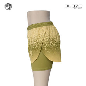 Pantalones cortos cómodos de gimnasio MMA de cintura alta para mujer personalizables de calidad superior, lona transpirable, logotipo personalizable, diseño de tamaño/color - Product Image 2