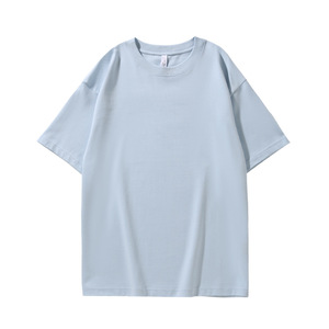 OEM personalizado color sólido camisetas de manga corta para hombres y mujeres marca de moda suelta de manga corta Camiseta de verano para hombres - Product Image 1