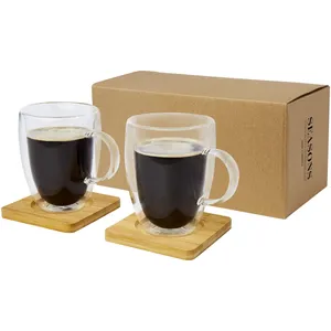 Set of 2 Sustainable <b>Manti</b> Glass Mugs Elegant Drinkware - Product Image 1