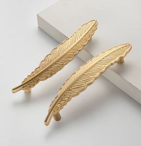 Gold drawer brass cabinet <b>pull</b> <b>handle</b> knobs for home kitchen office furniture hardware <b>door</b> drawer wardrobe cabinet <b>handle</b> 2023 - Product Image 6