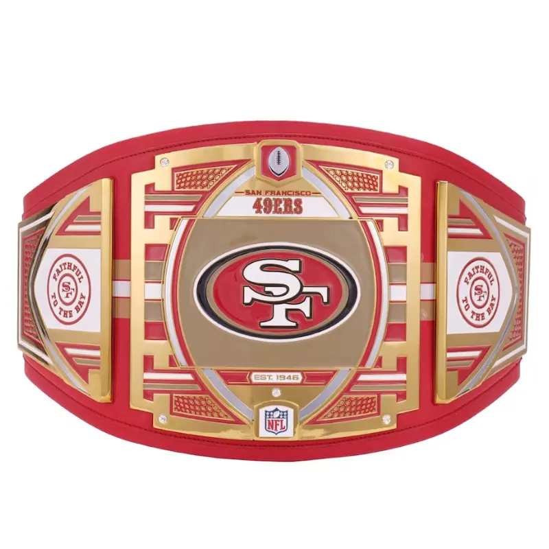High Quality Customized San Francisco 49ers WWE Legacy Title Belt World Heavyweight Championship Replica Wrestling Title Belt