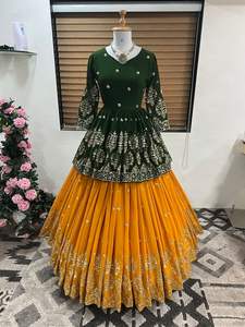 Lehenga Choli-ropa de boda y fiesta para mujer, de imitación, con bordado de Georgette, a la moda, venta al por mayor de la India - Product Image 2