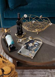 Plateau de service en métal artisanal, écologique, inspiré de l'artisanat, pour offrir en cadeau, célébrations, occasions festives, améliorant la décoration de la maison - Product Image 3