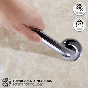 Bathroom safety <b>grab</b> <b>bar</b> 25 cm in chrome-plated steel - Product Image 2