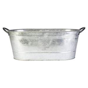 High Quality Galvanized <b>Metal</b> <b>Bucket</b> New Style Galvanized Tub Planter with Handle Home Decoration - Product Image 3