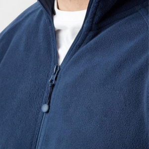 Veste polaire d'hiver pour homme de haute qualité avec fermeture éclair intégrale, style sportif avec col à capuche, coupe-vent et imperméable, polaire uni - Product Image 6