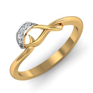 Anillo de latón de diseño infinito de piedras preciosas de circón chapado en oro de 18 quilates, joyería de estilo de moda para mujeres para fiestas - Product Image 5