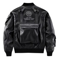 Blousons Bomber d'Hiver en Cuir pour Couples, Col Montant, Boutons Cachés, Doublure Polaire et Coton Écologique, Teint Uni