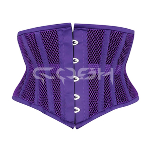 <b>Underbust</b> Blue Mesh <b>Corset</b> For Waist Training And Fashion Wear - Product Image 4