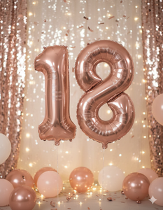 Globos de Número en Dorado Rosa para Cumpleaños, Día de la Madre, Halloween, Fiestas, Venta al por Mayor, Marca Party Love, España - Product Image 6