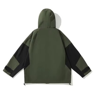 Hooded Puffer Jacket Water Repellent PFC Free Color Blocking Polyester <b>Windbreaker</b> for Men <b>Women</b> Winter Sporty Zipper Closure - Product Image 2