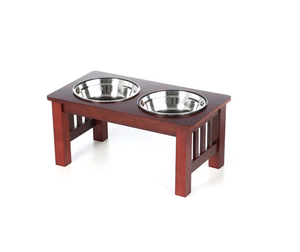 Cuenco para perros de acero inoxidable de alta calidad, diseño elegante clásico hecho a mano con soporte de hierro ecológico, fácil de llevar - Product Image 1