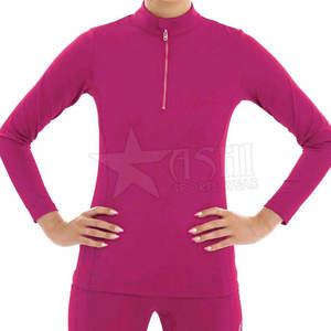 Tops de capa base Ecuestre para mujer, camisa de manga larga para montar a caballo, pantalones de nailon transpirables con logotipo personalizado - Product Image 3