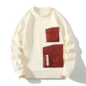 Sudadera para Hombre al por Mayor, Cuello Redondo Informal, Manga Larga, Felpa, Algodón, Logotipo Personalizado, Moda Urbana, Proveedor OEM - Product Image 3