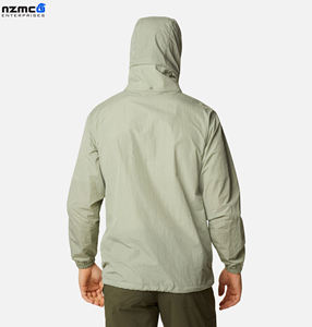 <b>Men's</b> Custom Printed Thin Winter Windbreaker <b>Jacket</b> High Quality Waterproof Polyester Long Length Stand <b>Hood</b> Latest Coated - Product Image 5