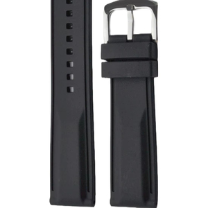 JD750 Unisex 20mm Black Silicone Sport Band Bracelet Stainless Steel Adjustable Breathable Soft Waterproof Lightweight Durable - Product Image 1