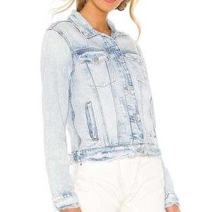 Nueva moda elegante jeans desgastados mujer 2024 chaqueta de mezclilla de talla grande mujer chaqueta de mezclilla chaqueta de calle al aire libre - Product Image 5