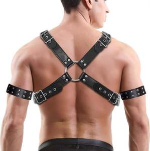 Arnés de Pecho Negro para Hombre Eoin Winston Sports con Correas Ajustables, Sin Mangas, para Ropa Deportiva y Disfraces Sexys - Product Image 3