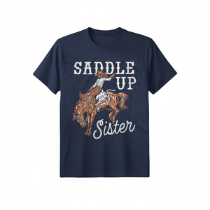 Saddle Sister Women's T Shirt <b>Y2K</b> Style Sexy <b>Top</b> Breathable Cotton Short Length Loose Fit Diamonds Letters XS 3XL for Summer - Product Image 3