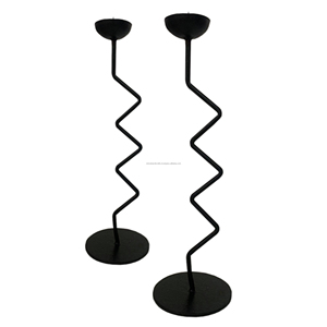 <b>Black</b> Iron Squiggle Candle Holder Metal Decorative <b>Candlestick</b> Holder for Home Decor Wedding Party Dinning - Product Image 3