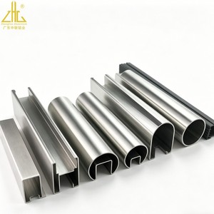 Perfil de Pasamanos <span class=keywords><strong>en</strong></span> U de Aluminio 6063-T5 para Barandilla de Escalera, Balaustrada de Vidrio, Baranda de Balcón, Extrusión de Aluminio - Product Image 3