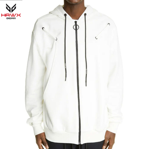 Sudadera con capucha de alta calidad para hombre, con cremallera, diseño liso, ecológica, transpirable, de algodón/poliéster, moda de invierno, teñido liso, MOQ bajo - Product Image 2