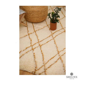 Alfombra moderna de lujo antideslizante tejida a mano de lana alfombra de oración de estilo bohemio personalizada para el hogar lavable y asequible - Product Image 2