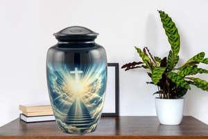 โกศสวรรค์สำหรับขี้เถ้ามนุษย์ขี้เถ้าที่ระลึกสำหรับผู้ใหญ่โกศตกแต่งสำหรับขี้เถ้าผู้ใหญ่ขนาดกำหนดเองได้ - Product Image 3