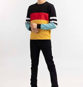 2025 Spring Autumn Cotton Sweater <b>Men</b> Heavy Loose Top Unhooded O-Neck Long Sleeve <b>Pullover</b> Sweatshirt - Product Image 3