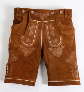 Pantalon en cuir de vache fendu bavarois Lederhosen nouveaux hommes bavarois Lederhosen marron Oktoberfest Lederhosen prix les plus bas à bas prix - Product Image 6