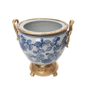 Maceta Decorativa Clásica Azul y Blanca - Product Image 1