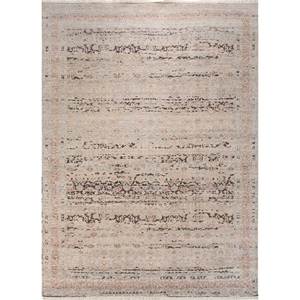 Alfombra de Lana Viscaya Ivory Anudada a Mano, Lana Afgana de 10 mm de Grosor, Estilo Tabriz, Rectangular con Medallón, para Sala de Estar y Dormitorio - EA-7123 - Product Image 1