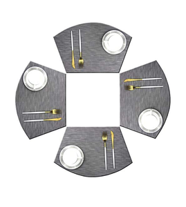 Offre spéciale Tapis en cuir aspect designer Résistances à la chaleur Plaque Bol Tapis Bureau Table Décoratif Fabriqué en Inde - Product Image 3
