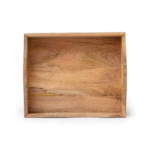 Bandeja de madera para servir con mango recortado Bandeja de madera más vendida para decoración de comedor - Product Image 3