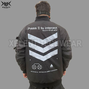 Veste coupe-vent sans col Cyberpunk Techwear sur mesure en gros pour hommes Respirante Noire à capuche Imperméable Streetwear - Product Image 3