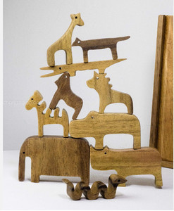 Fournitures de décoration de Noël en bois couleur bois animal pour enfant en bois écologique du Vietnam avec des prix bon marché - Product Image 5